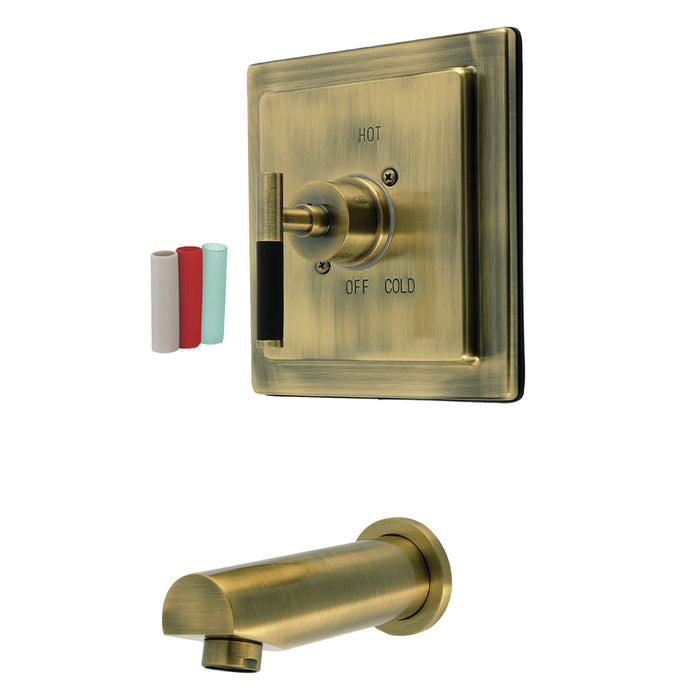 Kingston Kaiser KB8653CKLTO Single-Handle Pressure Balanced Tub Faucet, Antique Brass