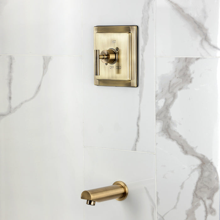 Kingston Manhattan KB8653CMLTO Single-Handle Pressure Balanced Tub Faucet, Antique Brass