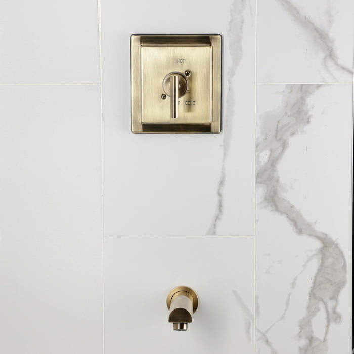 Kingston Manhattan KB8653CMLTO Single-Handle Pressure Balanced Tub Faucet, Antique Brass
