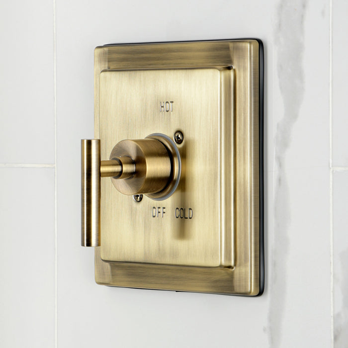 Kingston Manhattan KB8653CMLTO Single-Handle Pressure Balanced Tub Faucet, Antique Brass
