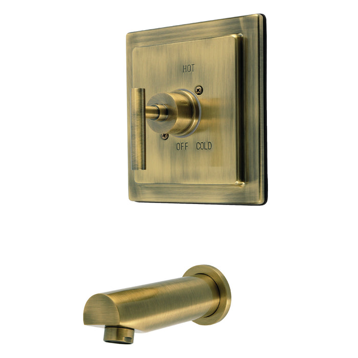 Kingston Manhattan KB8653CMLTO Single-Handle Pressure Balanced Tub Faucet, Antique Brass