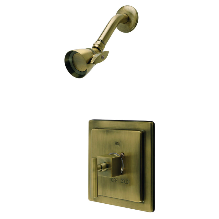Kingston Sona KB8653CQLSO - Claremont Single-Handle Pressure Balanced Shower Faucet, Antique Brass