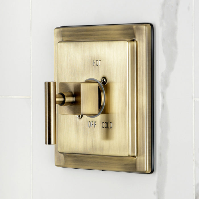 Kingston Sona KB8653CQLTO - Claremont Single-Handle Pressure Balanced Tub Faucet, Antique Brass