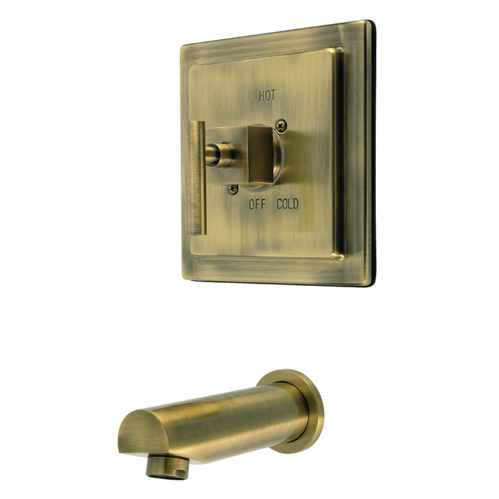 Kingston Sona KB8653CQLTO - Claremont Single-Handle Pressure Balanced Tub Faucet, Antique Brass