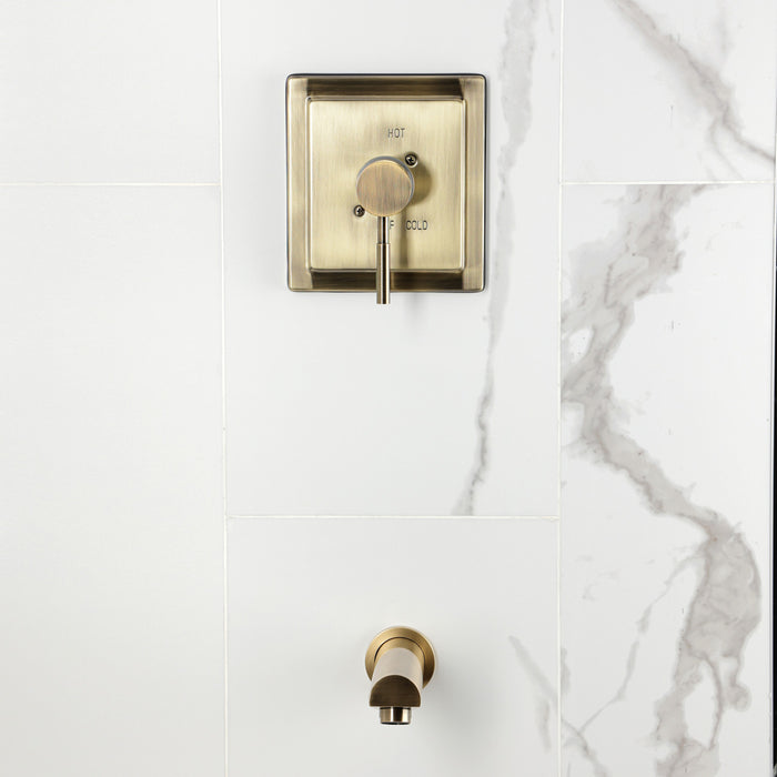 Kingston Concord KB8653DLTO Single-Handle Pressure Balanced Tub Faucet, Antique Brass