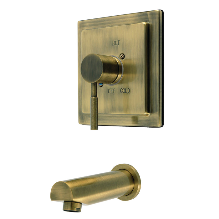 Kingston Concord KB8653DLTO Single-Handle Pressure Balanced Tub Faucet, Antique Brass
