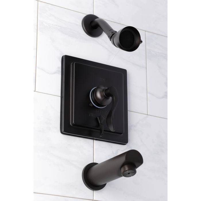 Kingston Sona KB86550DFL Single-Handle Pressure Balanced Tub and Shower Faucet, Oil Rubbed Bronze