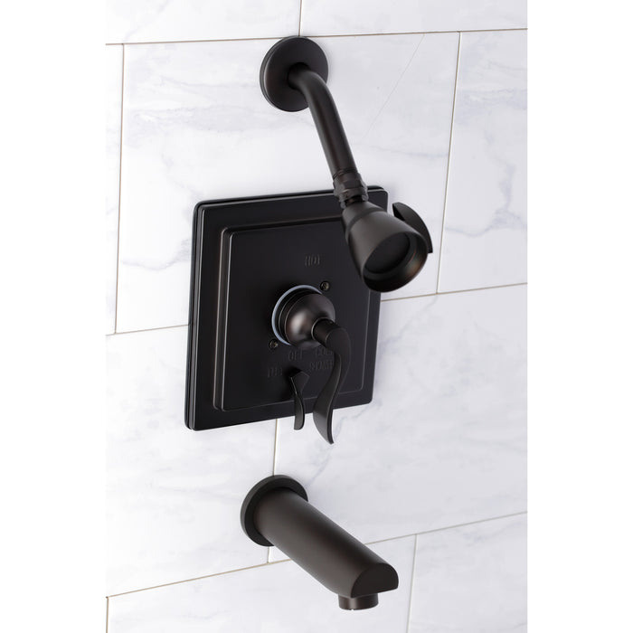 Kingston Sona KB86550DFL Single-Handle Pressure Balanced Tub and Shower Faucet, Oil Rubbed Bronze