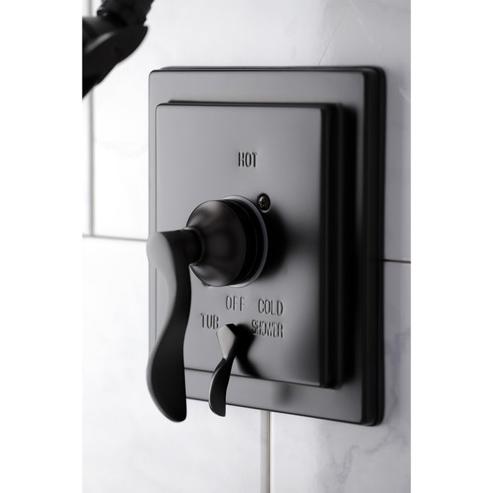 Kingston Sona KB86550DFL Single-Handle Pressure Balanced Tub and Shower Faucet, Oil Rubbed Bronze