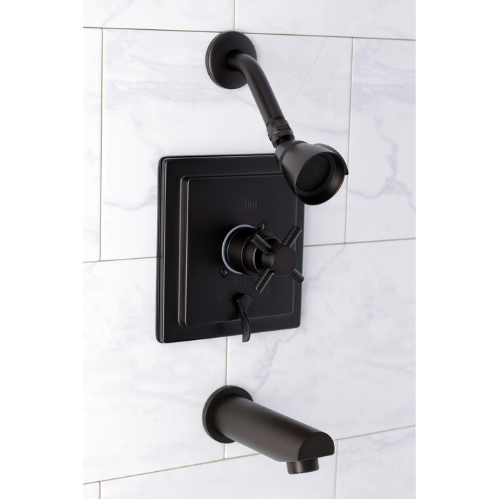 Kingston Sona KB86550DX Single-Handle Pressure Balanced Tub and Shower Faucet, Oil Rubbed Bronze