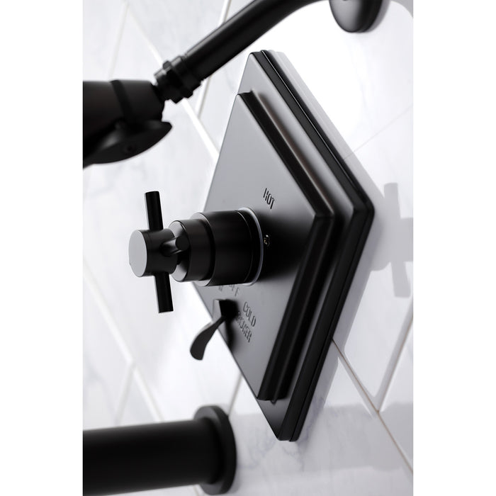 Kingston Sona KB86550DX Single-Handle Pressure Balanced Tub and Shower Faucet, Oil Rubbed Bronze