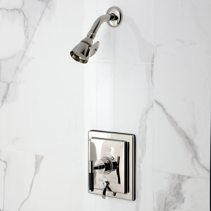 Kingston Sona KB86560CKL - Kaiser Single-Handle Pressure Balanced Tub and Shower Faucet, Polished Nickel