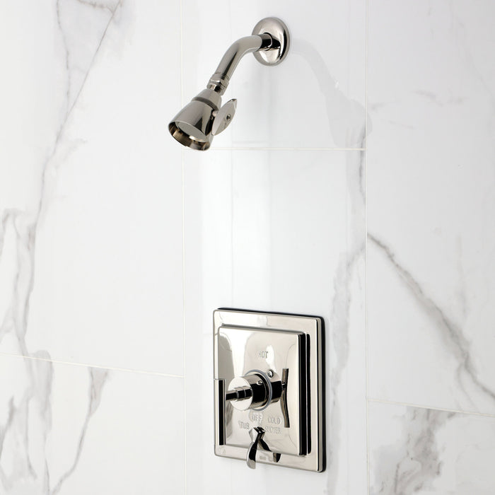 Kingston Sona KB86560CML - Manhattan Single-Handle Pressure Balanced Tub and Shower Faucet, Polished Nickel