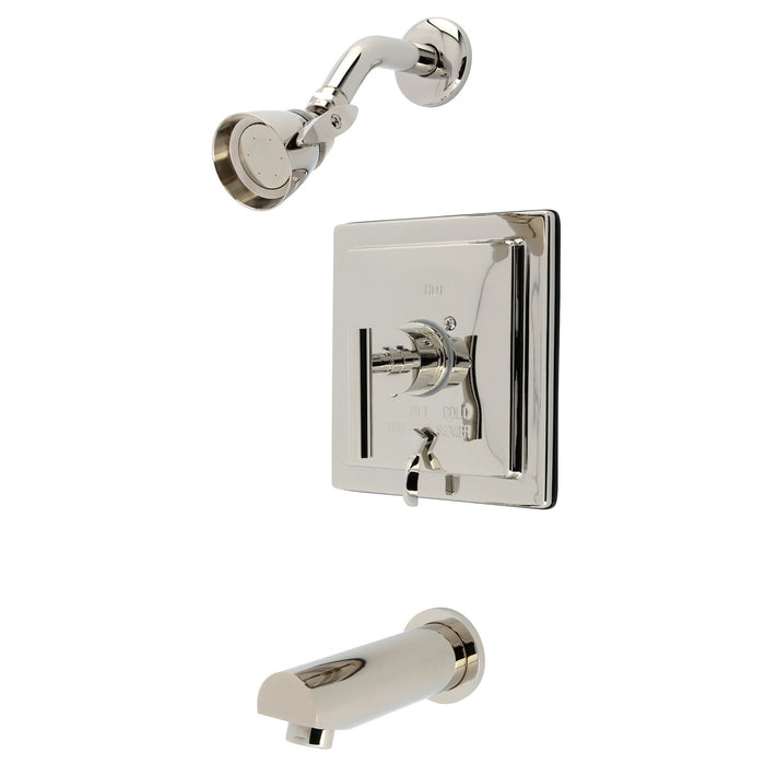 Kingston Sona KB86560CML - Manhattan Single-Handle Pressure Balanced Tub and Shower Faucet, Polished Nickel