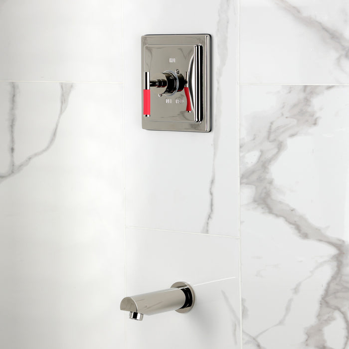 Kingston Kaiser KB8656CKLTO Single-Handle Pressure Balanced Tub Faucet, Polished Nickel