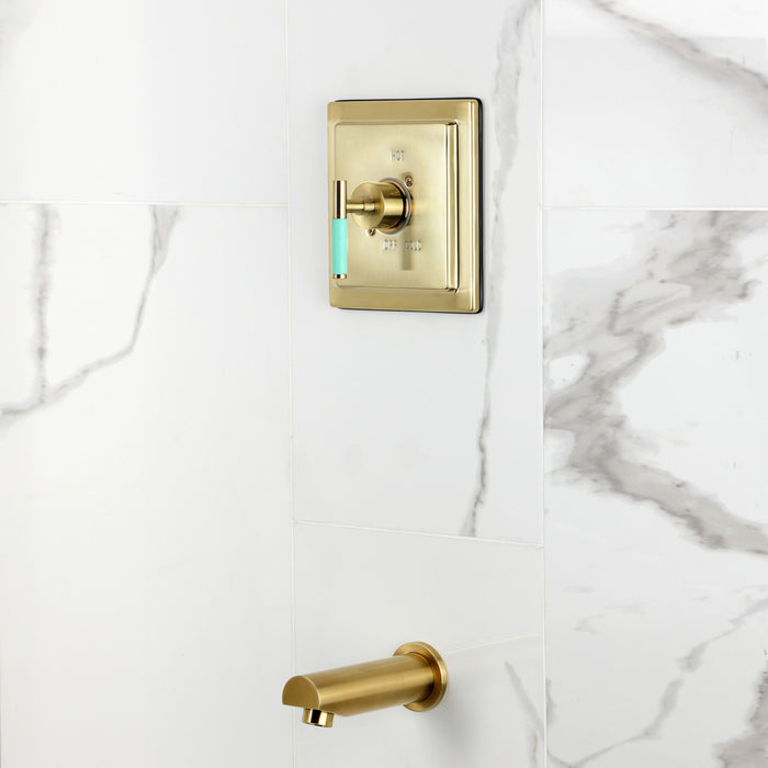 Kingston Kaiser KB8657CKLTO Single-Handle Pressure Balanced Tub Faucet, Brushed Brass