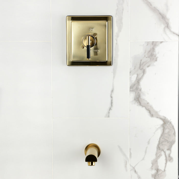 Kingston Kaiser KB8657CKLTO Single-Handle Pressure Balanced Tub Faucet, Brushed Brass