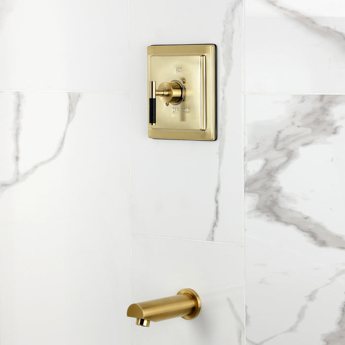 Kingston Kaiser KB8657CKLTO Single-Handle Pressure Balanced Tub Faucet, Brushed Brass