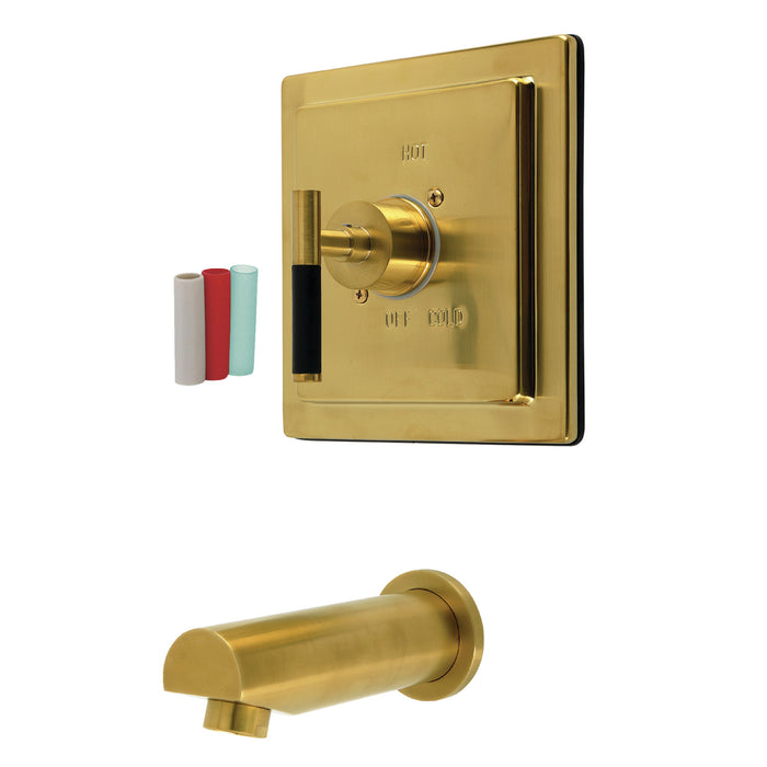 Kingston Kaiser KB8657CKLTO Single-Handle Pressure Balanced Tub Faucet, Brushed Brass