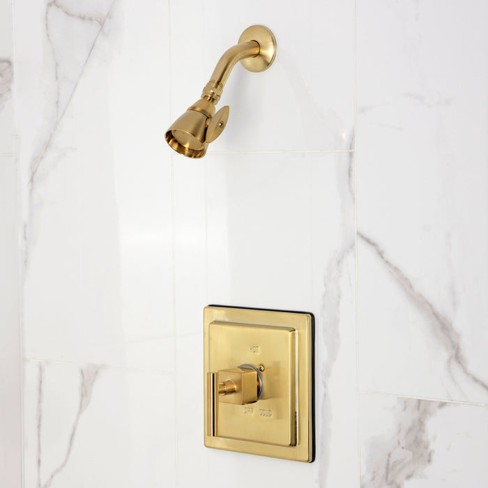 Claremont KB8657CQLSO Single-Handle Pressure Balanced Shower Faucet, Brushed Brass