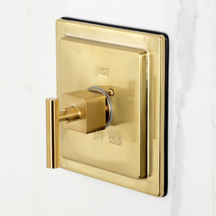 Claremont KB8657CQLSO Single-Handle Pressure Balanced Shower Faucet, Brushed Brass