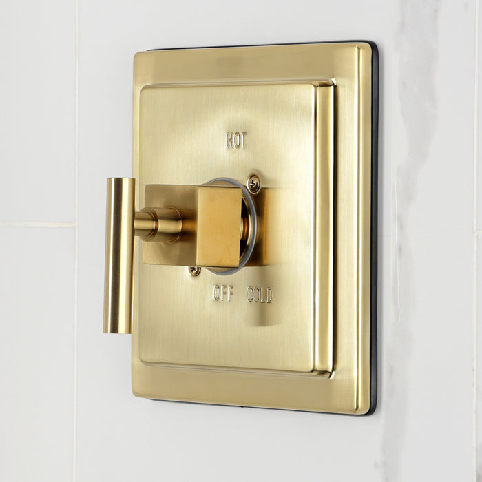 Kingston Sona KB8657CQLTO - Claremont Single-Handle Pressure Balanced Tub Faucet, Brushed Brass