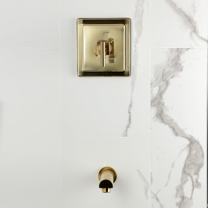 Kingston Sona KB8657CQLTO - Claremont Single-Handle Pressure Balanced Tub Faucet, Brushed Brass