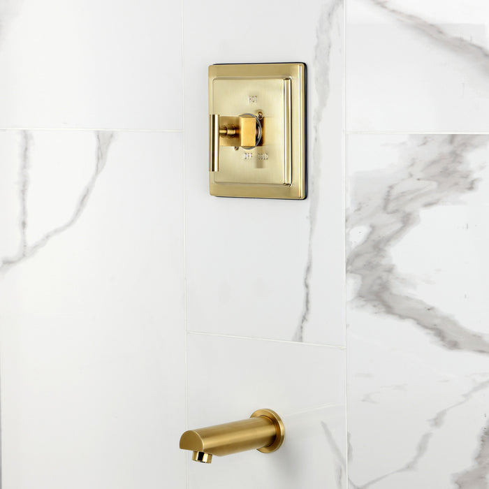Kingston Sona KB8657CQLTO - Claremont Single-Handle Pressure Balanced Tub Faucet, Brushed Brass