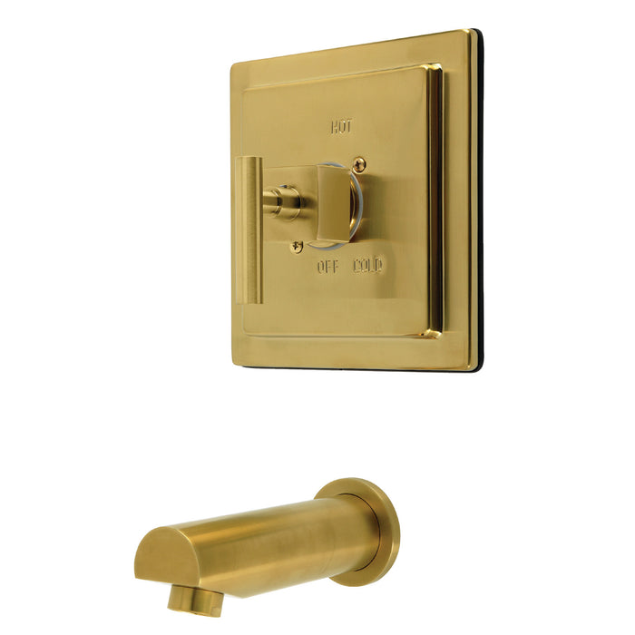 Kingston Sona KB8657CQLTO - Claremont Single-Handle Pressure Balanced Tub Faucet, Brushed Brass