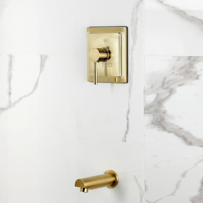 Kingston Concord KB8657DLTO Single-Handle Pressure Balanced Tub Faucet, Brushed Brass