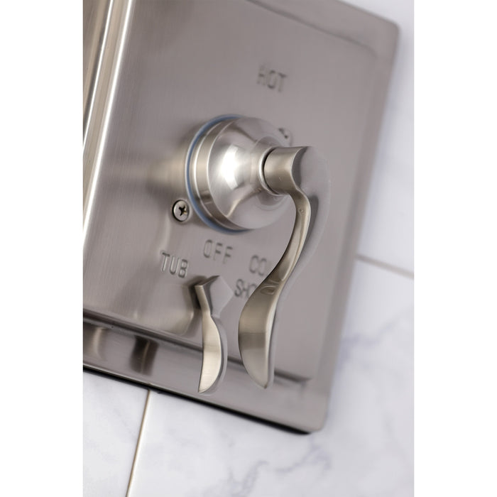 Kingston Sona KB86580DFL Single-Handle Pressure Balanced Tub and Shower Faucet, Brushed Nickel