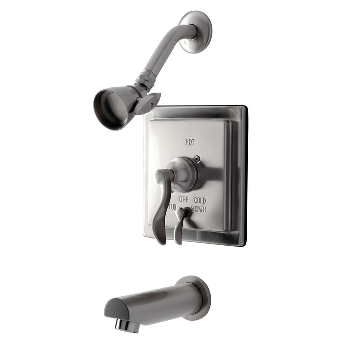 Kingston Sona KB86580DFL Single-Handle Pressure Balanced Tub and Shower Faucet, Brushed Nickel