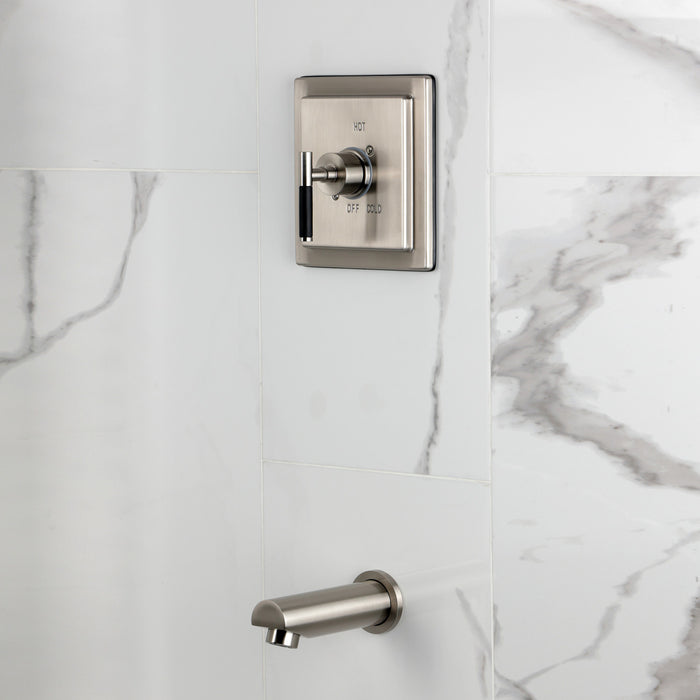 Kingston Kaiser KB8658CKLTO Single-Handle Pressure Balanced Tub Faucet, Brushed Nickel