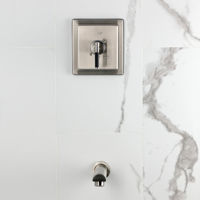 Kingston Kaiser KB8658CKLTO Single-Handle Pressure Balanced Tub Faucet, Brushed Nickel