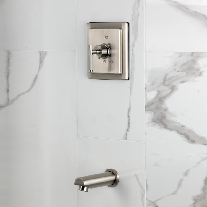 Kingston Kaiser KB8658CKLTO Single-Handle Pressure Balanced Tub Faucet, Brushed Nickel