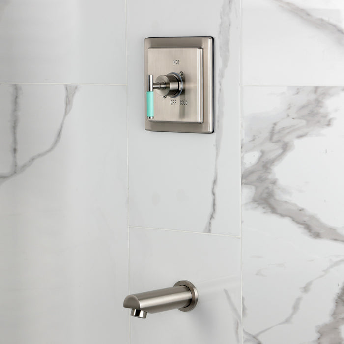 Kingston Kaiser KB8658CKLTO Single-Handle Pressure Balanced Tub Faucet, Brushed Nickel