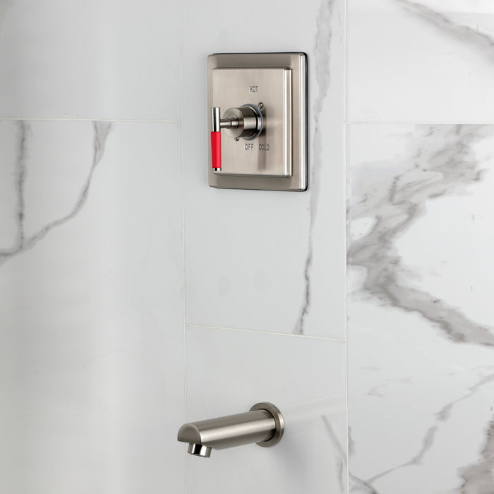 Kingston Kaiser KB8658CKLTO Single-Handle Pressure Balanced Tub Faucet, Brushed Nickel