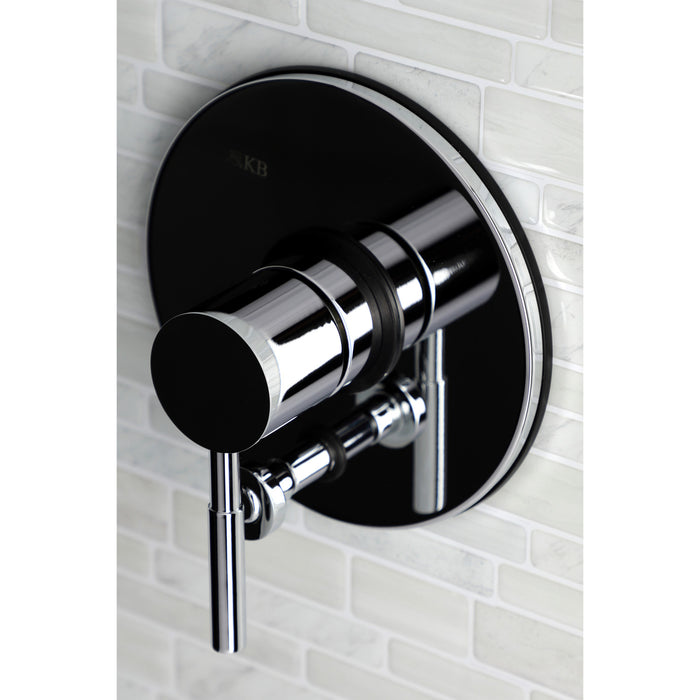 Kingston Concord KB86910DLLST Single-Handle Pressure Balanced Shower Valve and Trim Set with Diverter, Polished Chrome (Valve Included)