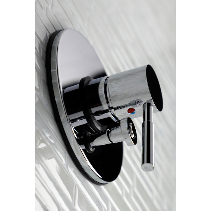 Kingston Concord KB86910DLLST Single-Handle Pressure Balanced Shower Valve and Trim Set with Diverter, Polished Chrome (Valve Included)