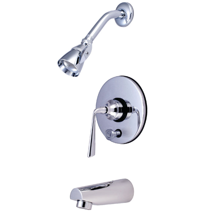 Kingston Silver Sage KB86910ZL Single-Handle Pressure Balanced Tub and Shower Faucet, Polished Chrome