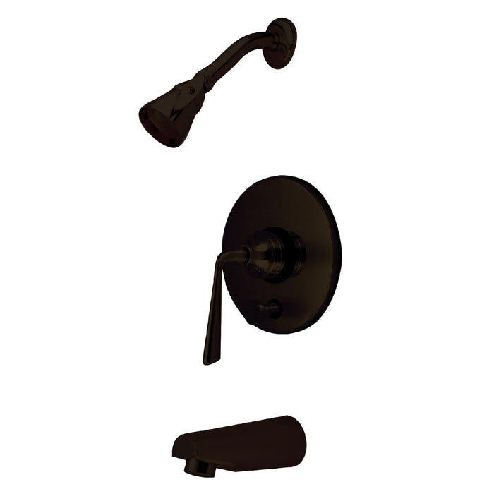 Kingston Silver Sage KB86950ZL Single-Handle Pressure Balanced Tub and Shower Faucet, Oil Rubbed Bronze
