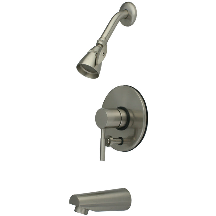 Kingston Concord KB86980DL Single-Handle Pressure Balanced Tub and Shower Faucet, Brushed Nickel
