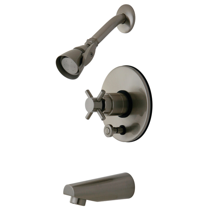 Kingston Concord KB86980DX Single-Handle Pressure Balanced Tub and Shower Faucet, Brushed Nickel