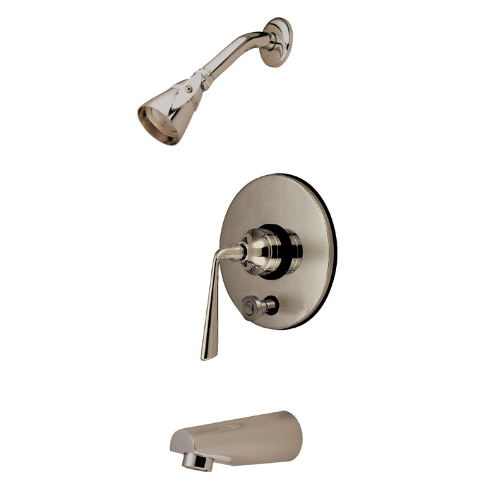 Kingston Silver Sage KB86980ZL Single-Handle Pressure Balanced Tub and Shower Faucet, Brushed Nickel