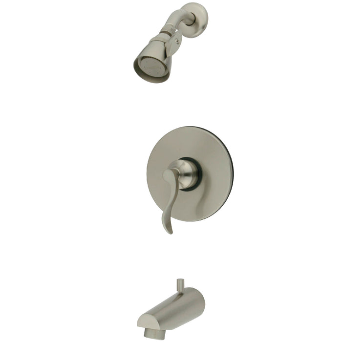 Kingston KB8698DFL Single-Handle Pressure Balanced Tub and Shower Faucet, Brushed Nickel