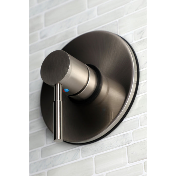 Kingston Sona KB8698DLLST Single-Handle Pressure Balanced Tub and Shower Faucet, Valve and Trim Only, Brushed Nickel