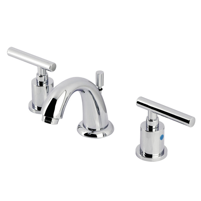 Kingston Tulare KB8911CML - Manhattan Two-Handle 3-Hole Deck Mount Widespread Bathroom Faucet with Pop-Up Drain, Polished Chrome