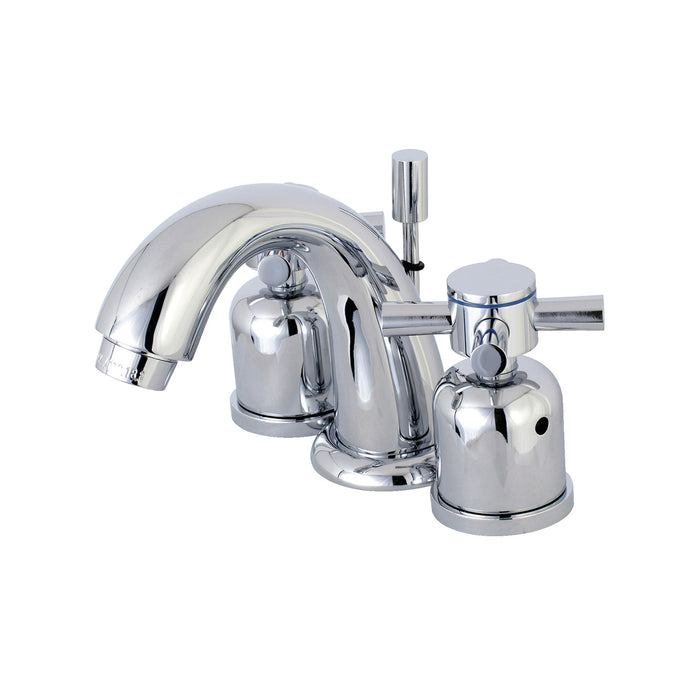 Kingston Tulare KB8911DX - Concord Two-Handle 3-Hole Deck Mount Widespread Bathroom Faucet with Pop-Up Drain, Polished Chrome