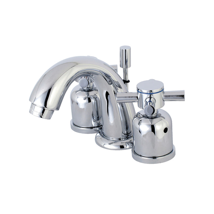 Concord KB8911DX Two-Handle 3-Hole Deck Mount Widespread Bathroom Faucet with Plastic Pop-Up, Polished Chrome