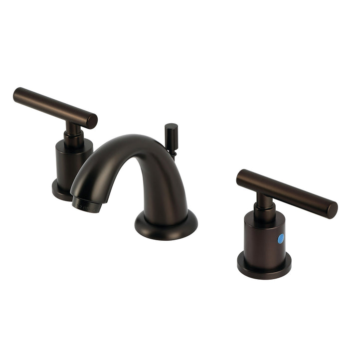 Manhattan KB8915CML Two-Handle 3-Hole Deck Mount Widespread Bathroom Faucet with Pop-Up Drain, Oil Rubbed Bronze